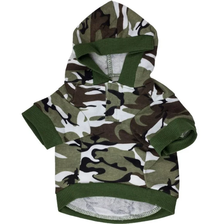 Camouflage Dog Fleece Pet Clothes Autumn and Winter Dog Coat - Size: L