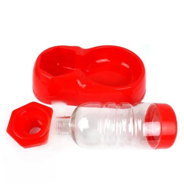 Automatic Dog Cat Pet Water Drinking Drinker Bowl Feeder - Red