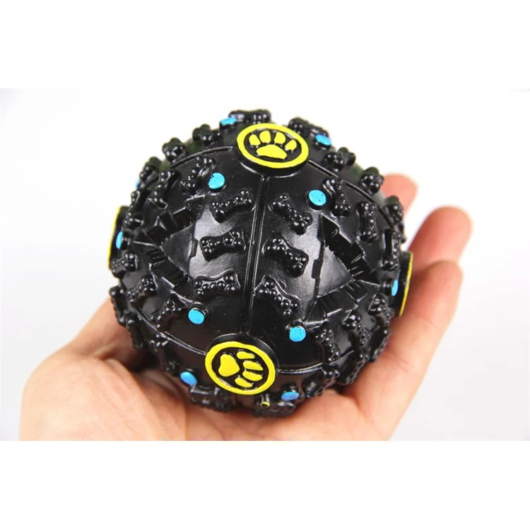 Pet Dog Squeaker Soft Leakaging Feed Ball Food Dispenser Toy, Diameter: 7cm