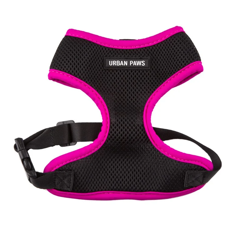 URBAN PAW Breathable Mesh Padding Dog Harness Vest - Rose/Size L