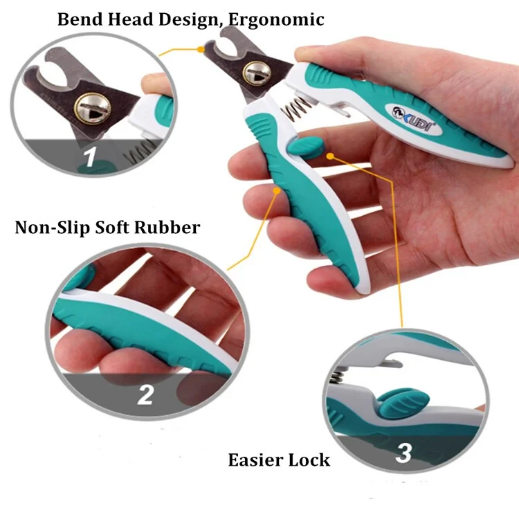 Stainless Steel Nail Trimmer Pet Nail Clippers for Dogs Cats Small Animals, Size: 15.3 x 5.3 x 1.4cm