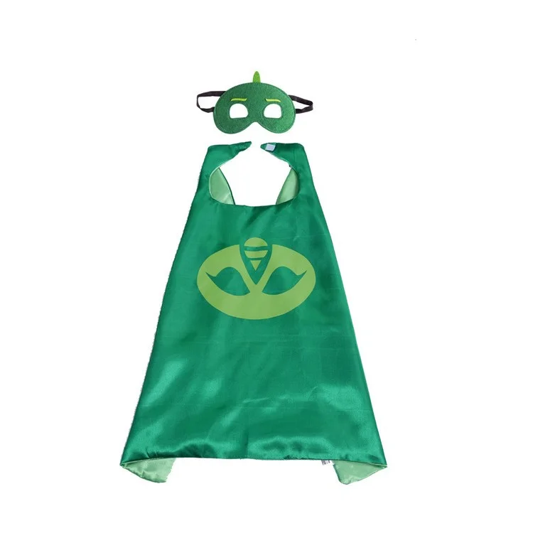 Superman Cape & Mask Set Halloween Costume Cloak for Child - Green