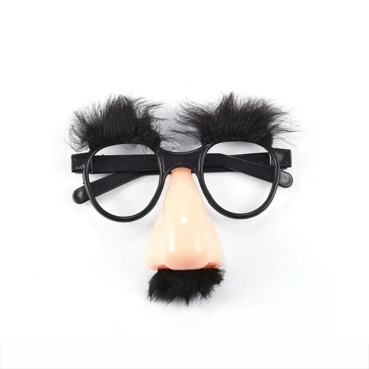 Funny Halloween Cosplay Prop Party Big Nose Beard Glasses