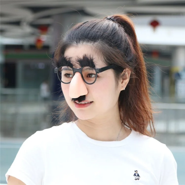 Funny Halloween Cosplay Prop Party Big Nose Beard Glasses
