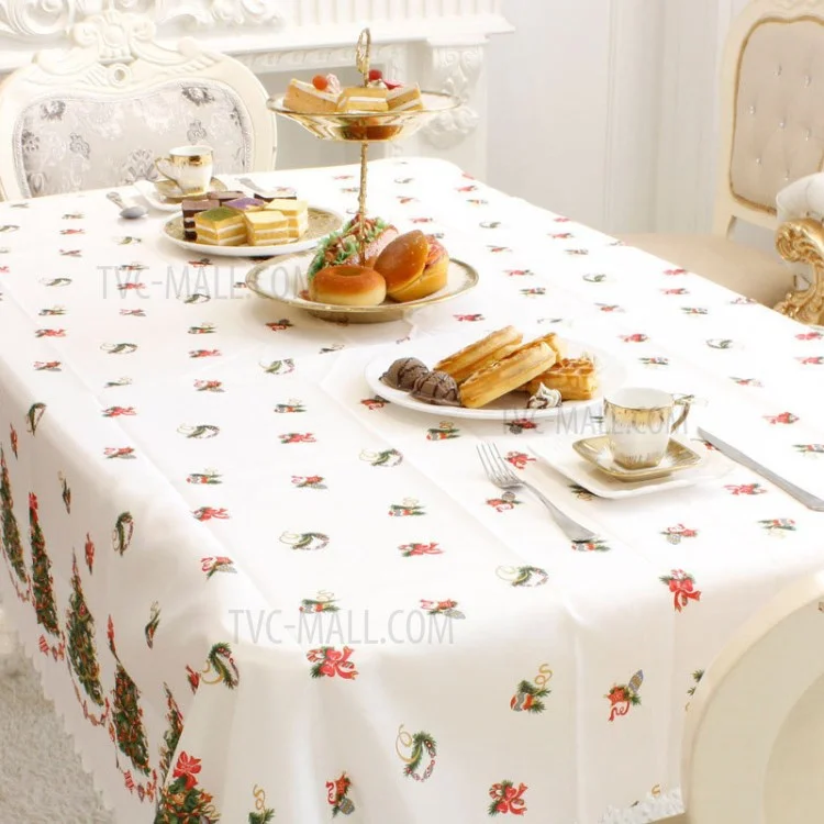 Rectangular Christmas Printing One Time Single Use Tablecloth Disposable Party Tablecloth - Style B