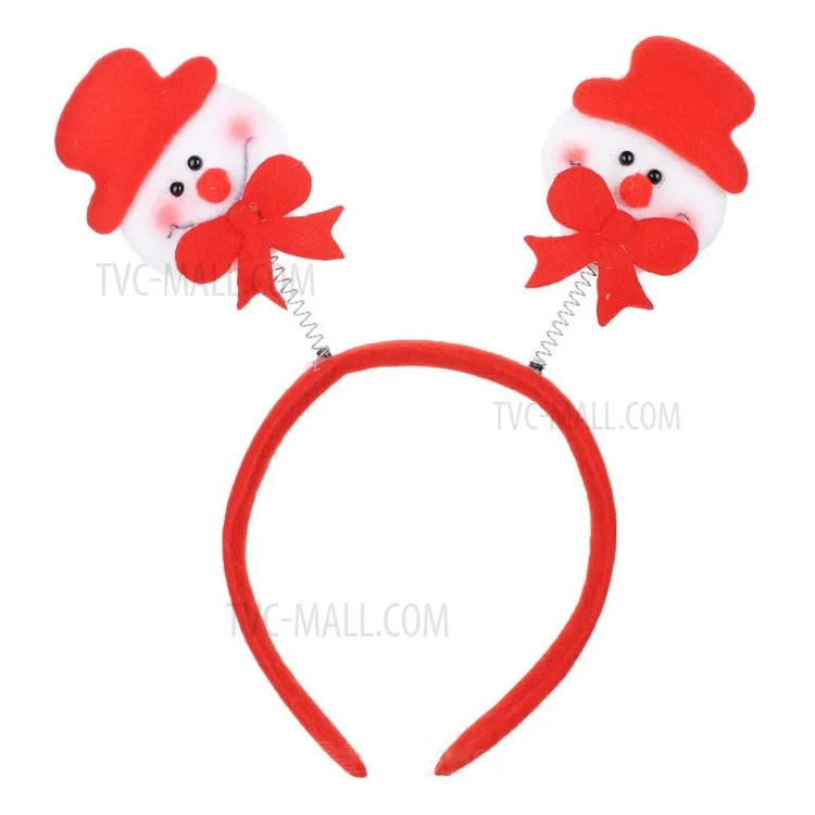 2 Pcs Christmas Decoration Santa Claus Snowman Head Hoop Headdress