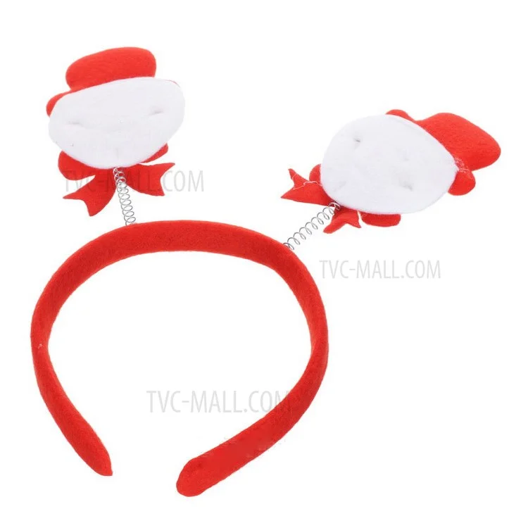 2 Pcs Christmas Decoration Santa Claus Snowman Head Hoop Headdress