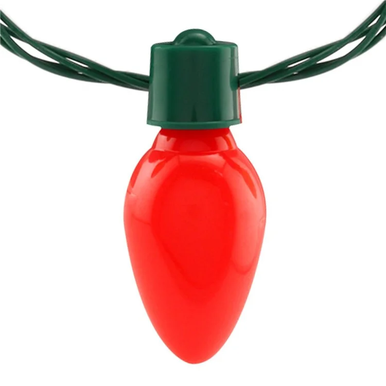 13-LED Light Up Holiday Christmas Light Necklace Glowing String Light Bulbs