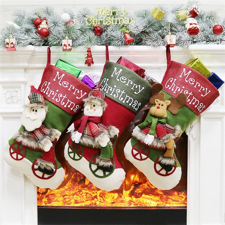 Sac-cadeau de Noël Sac à bonbons d'ornement d'arbre de Noël - Élan