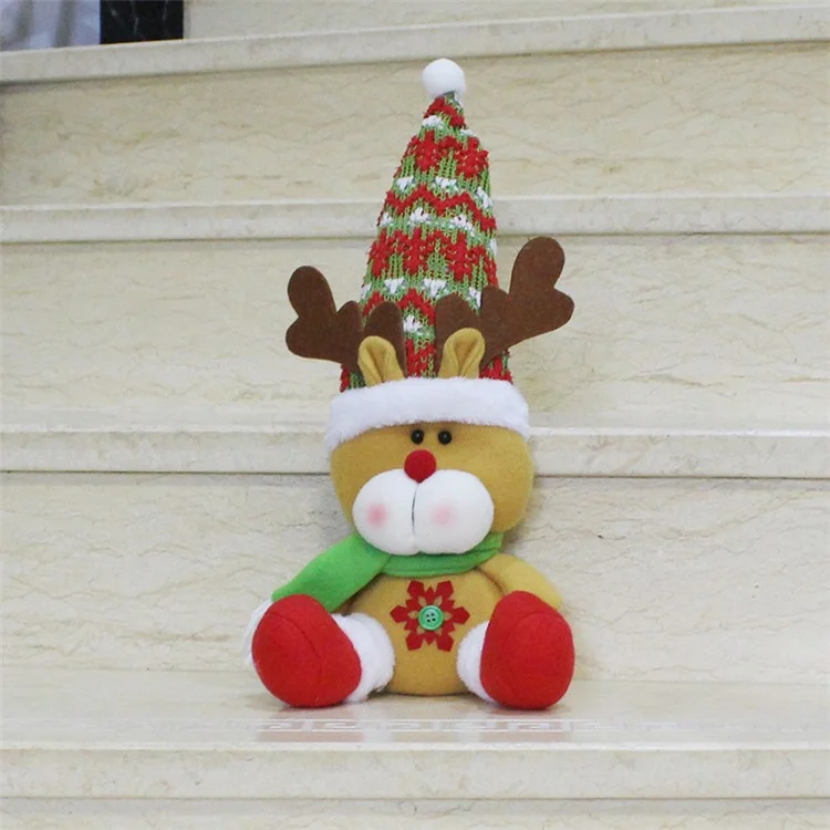 1-piece Lovely Plush Toy Doll Ornament for Christmas Hanging Decoration - Elk