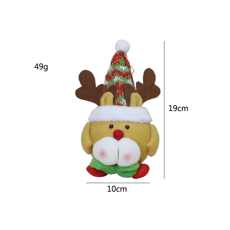 1-piece Lovely Plush Toy Doll Ornament for Christmas Hanging Decoration - Elk