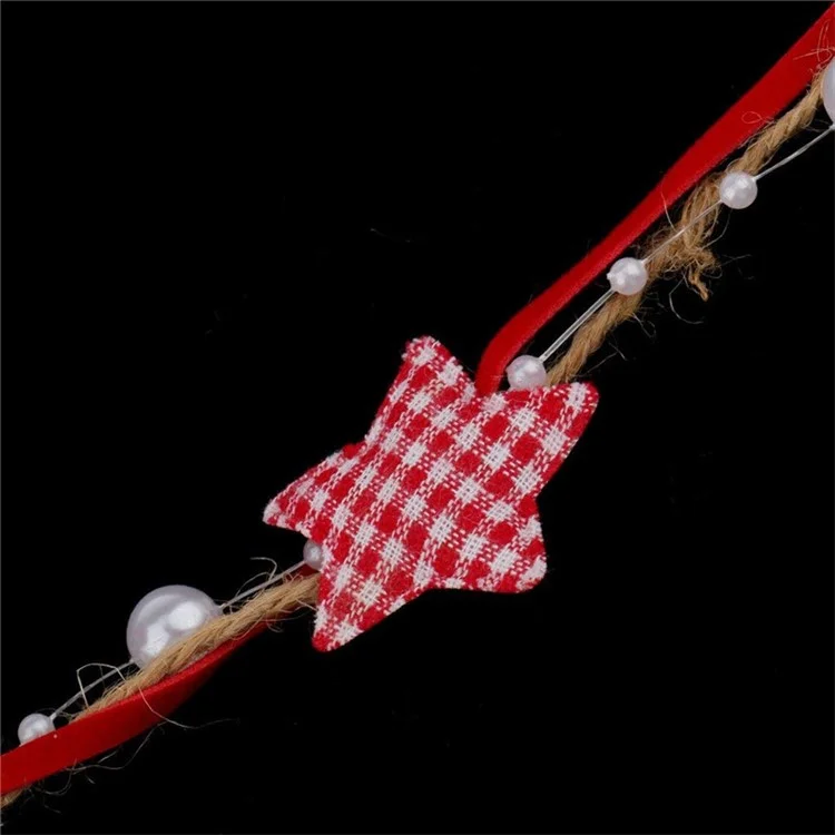 5M Christmas Pentagonal Star Bead Chain Ribbon DIY Christmas Tree Decorative Ribbon