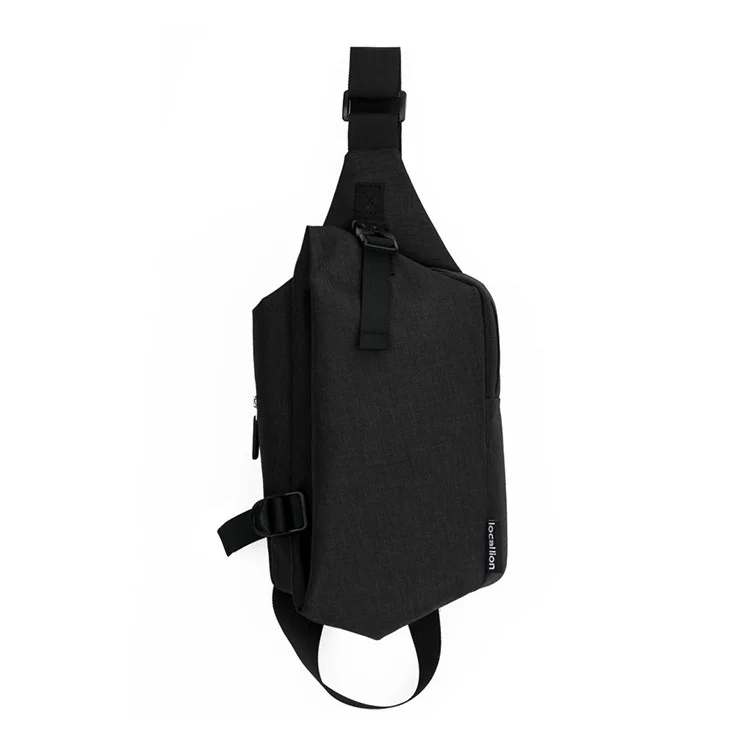 GB6621 Outdoor Travel Polyester Chest Bag Sling Bag Satchel - Black