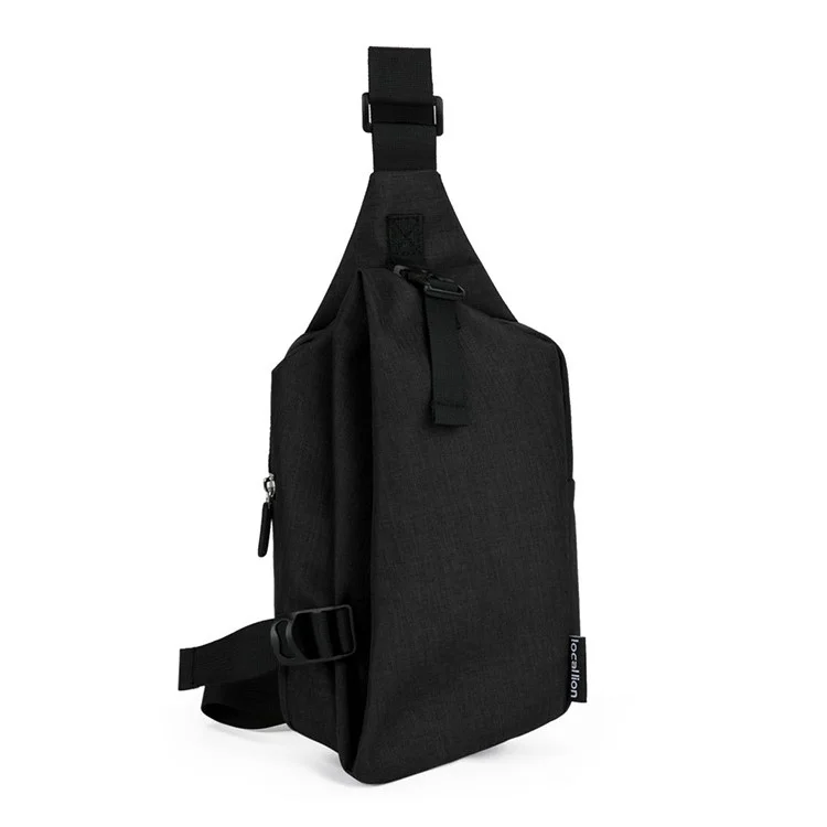 GB6621 Outdoor Travel Polyester Chest Bag Sling Bag Satchel - Black