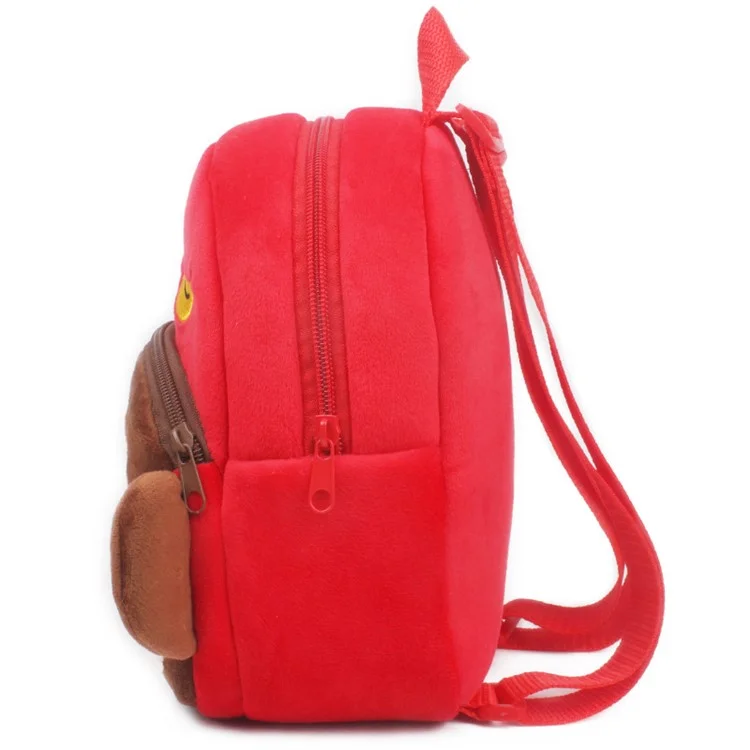 Lovely Cartoon Animal Plush School Bag Children Fluffy Backpack - Monkey