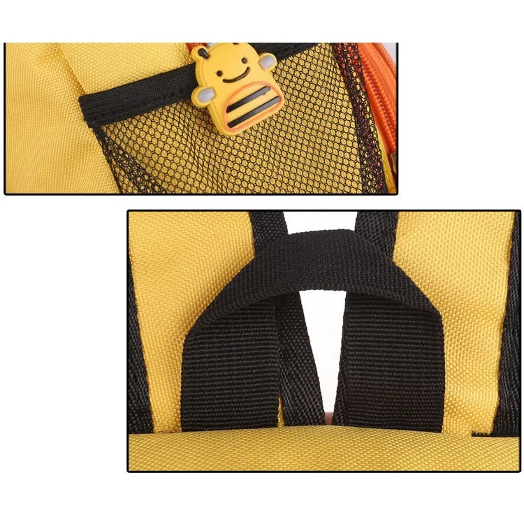 Adorable Cartoon Animal Polyester School Bag Children Backpack - Honeybee