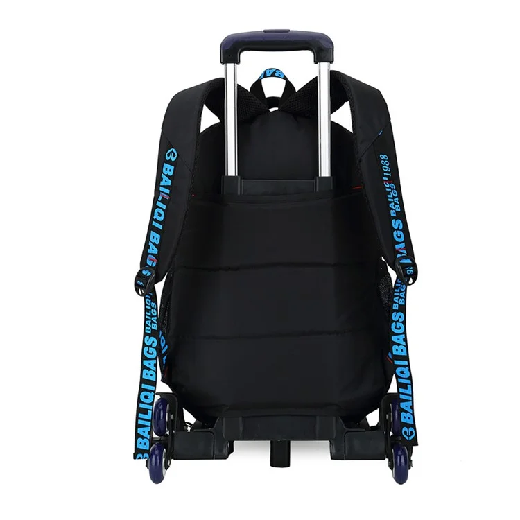 ZIRANYU Detachable Rolling Backpack Cute School Backpack Kids Backpack with 6 Wheels - Dark Blue