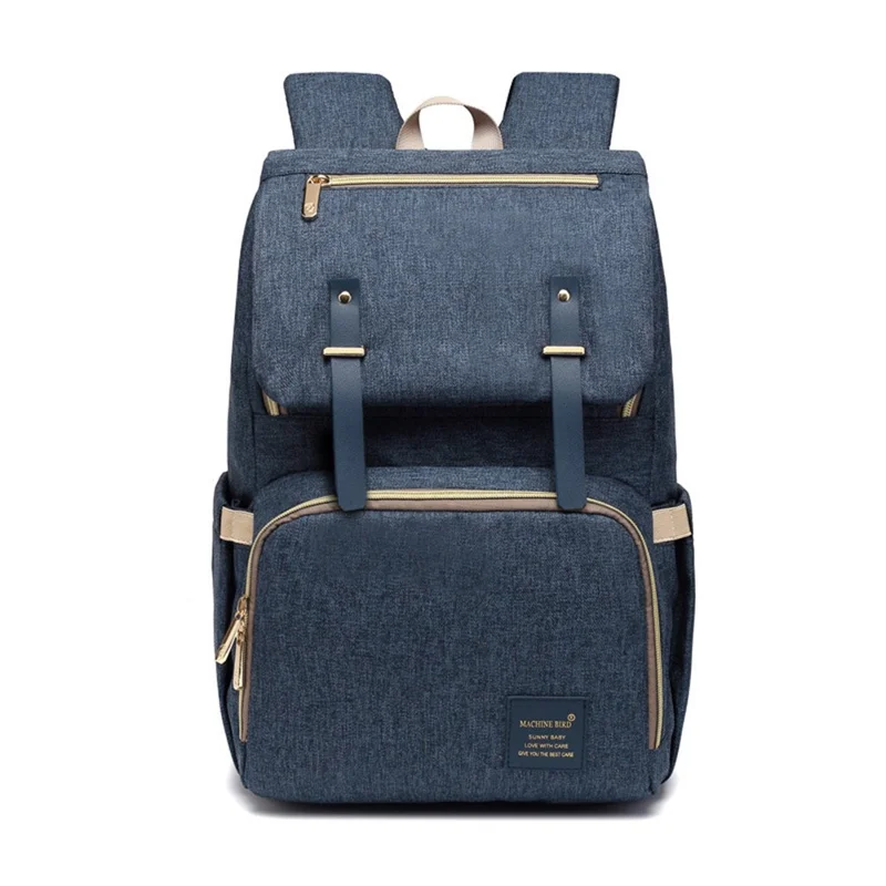 Large Capacity Mummy Maternity Nappy Shoulder Bag Multifunctional Storage Baby Bag Travel Backpack - Blue