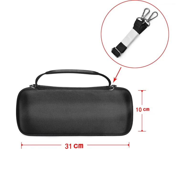 Bolsa de Nylon de Nylon Bluetooth Bluetooth Bluetooth Bag Bag Para JBL Charge 4 - Negro