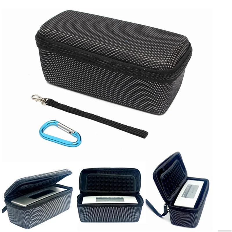 For Bose SoundLink Mini 1/2 / JBL Flip3/4 Bluetooth-compatible Speaker Storage Case Shockproof Carrying Bag - Silver/Black