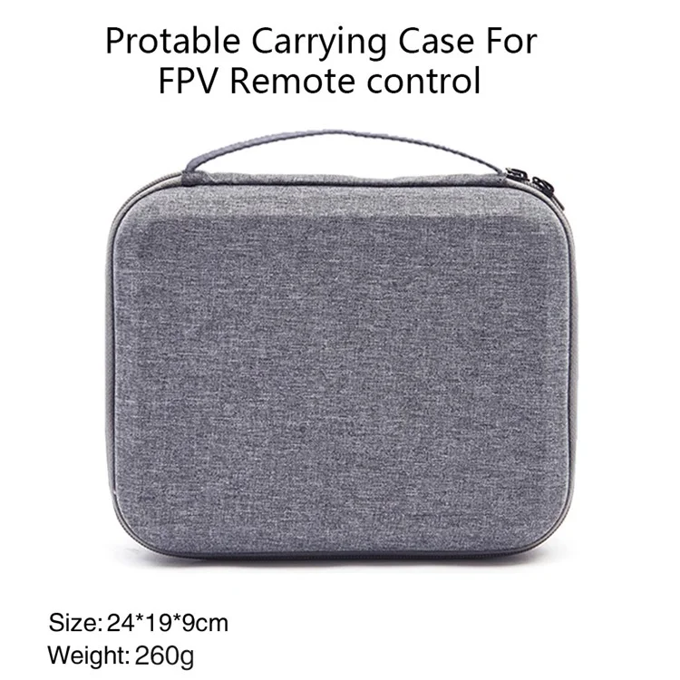 Portable Carrying Case Travel Storage Box for DJI FPV Remote Control Drone Accessories - Black