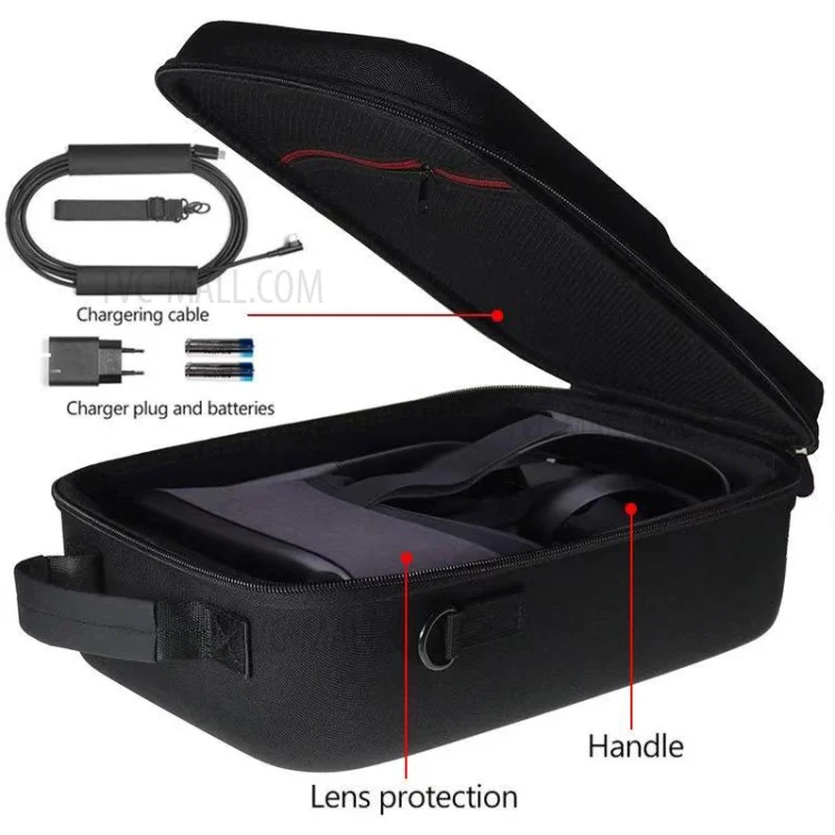 EVA + Oxford Cloth Shockproof Storage Bag Carrying Case for Oculus Quest 2 VR Glasses