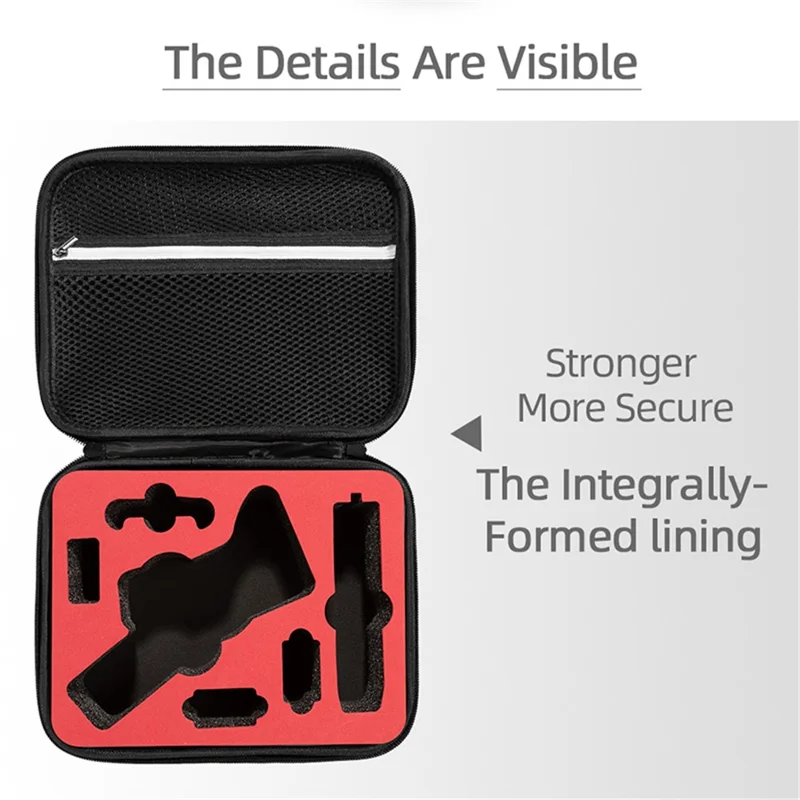 Portable Shockproof Storage Bag Carrying Case for DJI OM 5 Handheld Gimbal Accessories - Black/Black Liner