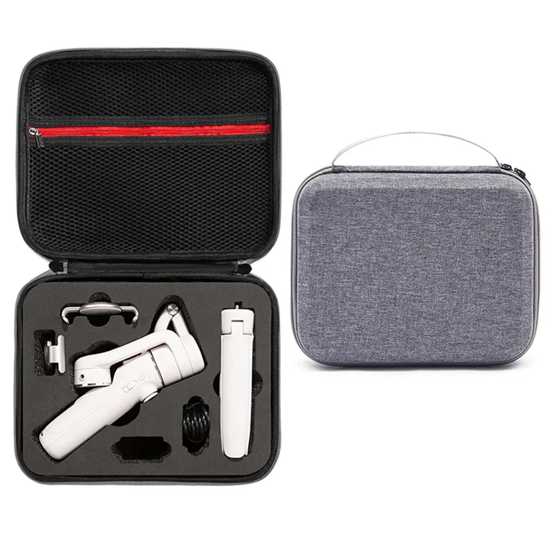 Portable Shockproof Storage Bag Carrying Case for DJI OM 5 Handheld Gimbal Accessories - Grey/Black Liner