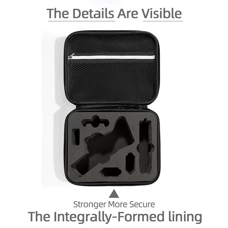Portable Shockproof Storage Bag Carrying Case for DJI OM 5 Handheld Gimbal Accessories - Grey/Black Liner