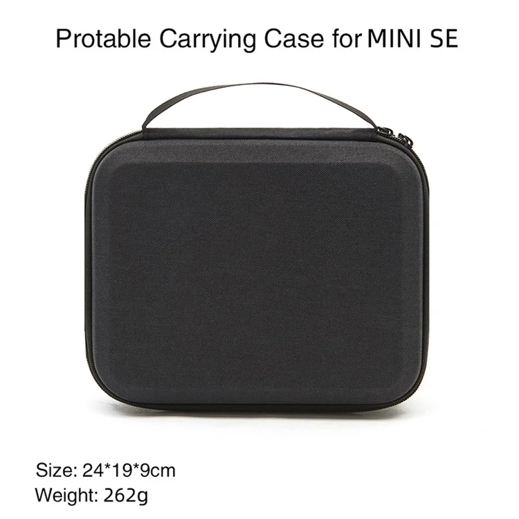 Bolsa de transporte a prueba de golpes portátil para el estuche de almacenamiento del drone DJI Mavic Mini SE, control remoto y accesorios - Negro/Forro negro