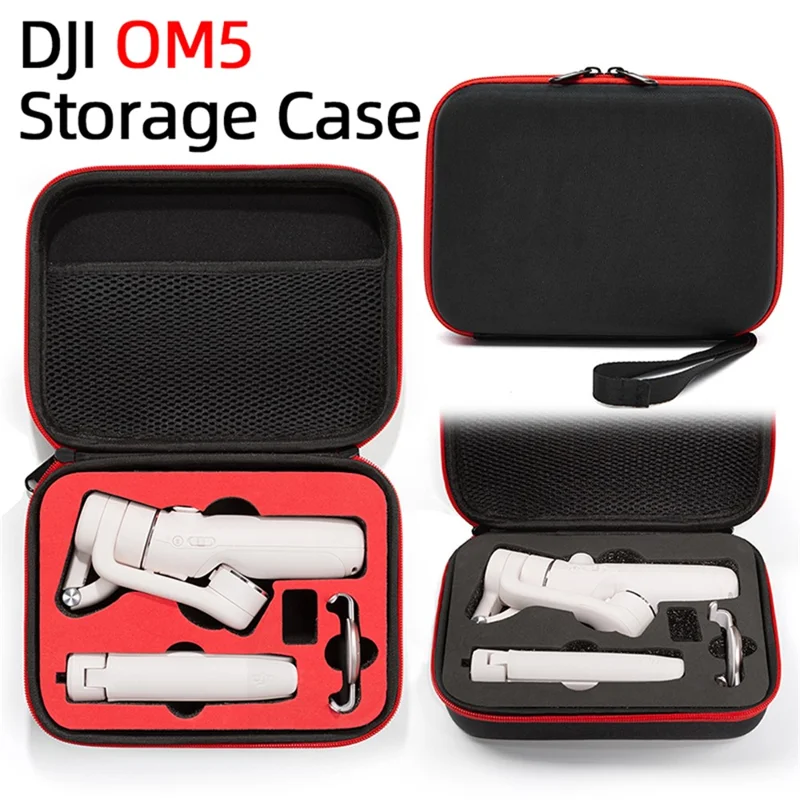 Draagbare EVA-opbergzak beschermende draagtas voor DJI OM 5 handgimbal - Zwart/Rode voering