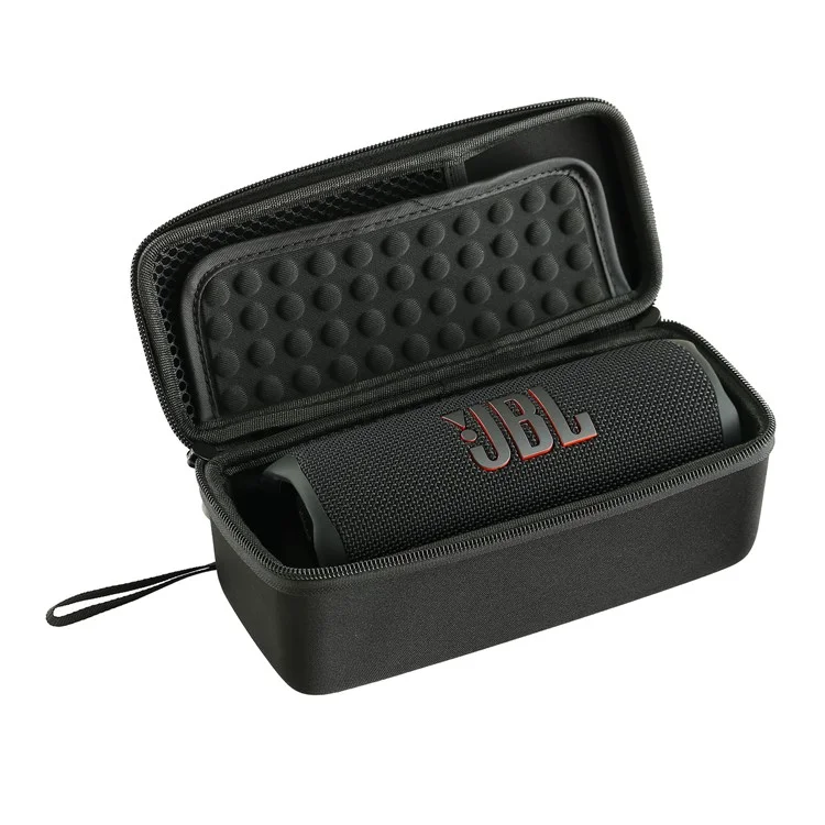 For JBL Flip 7 / Flip 6 / Flip 5 / Flip 4 Rectangle Shockproof Carrying Case Bluetooth-Compatible Speaker Storage Bag - Black