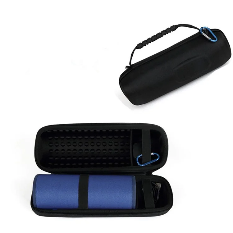 Estuche de transporte resistente a golpes Bolsa de almacenamiento de altavoces con correa para el hombro para Logitech UE Megaboom/UE Megaboom 3 - Negro