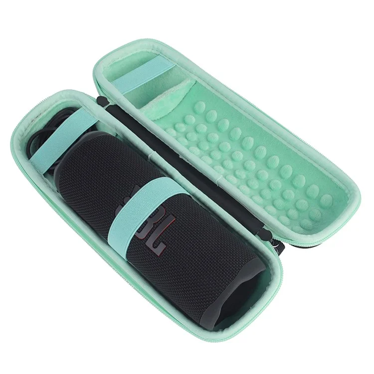 For JBL Flip 6/Flip 5/Flip 4 Portable Shockproof Carrying Case Bluetooth-compatible Speaker Storage Bag - Black/Green