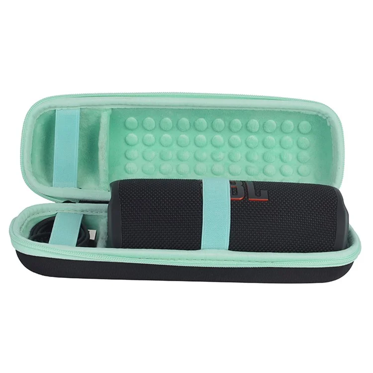 For JBL Flip 6/Flip 5/Flip 4 Portable Shockproof Carrying Case Bluetooth-compatible Speaker Storage Bag - Black/Green