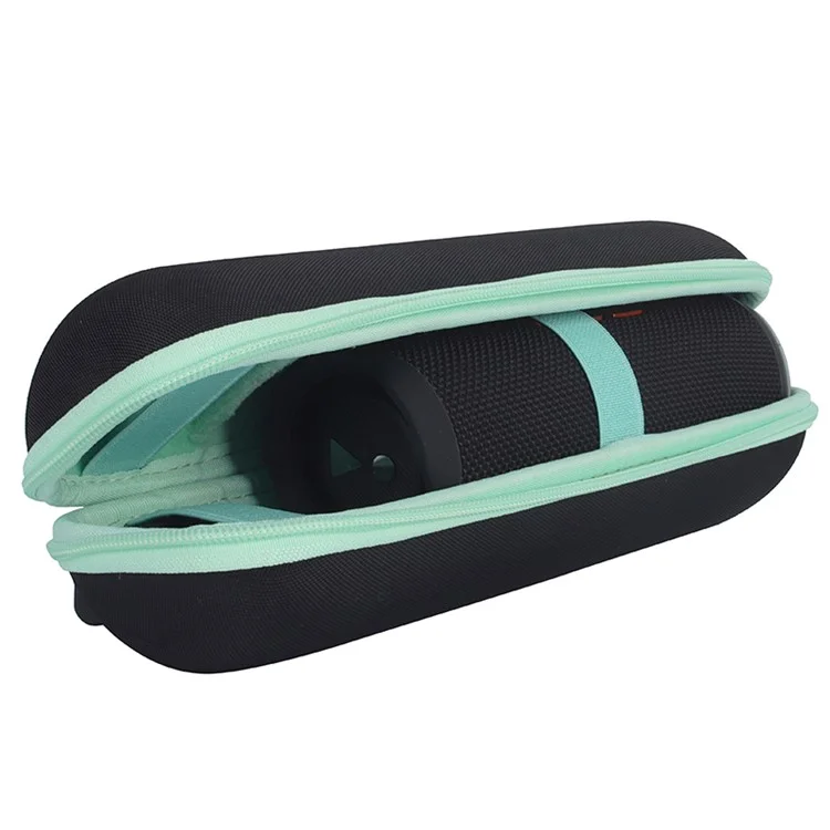 For JBL Flip 6/Flip 5/Flip 4 Portable Shockproof Carrying Case Bluetooth-compatible Speaker Storage Bag - Black/Green