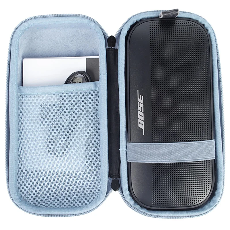 For Bose Soundlink Flex Gen 2 / Flex EVA Anti-Scratch Bluetooth-compatible Speaker Protection Bag Case Travel Storage Bag - Black / Blue