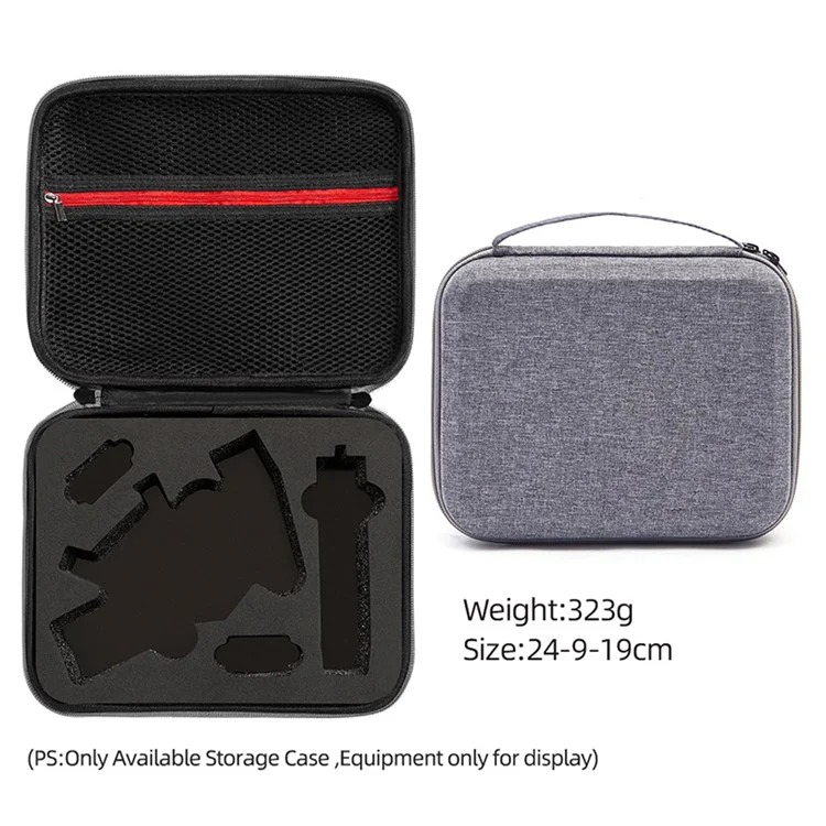 For DJI OM4/OM4 SE/OM3 Handheld Gimbal Phone Stabilizer Portable Storage Bag Carrying Case - Grey/Black Liner