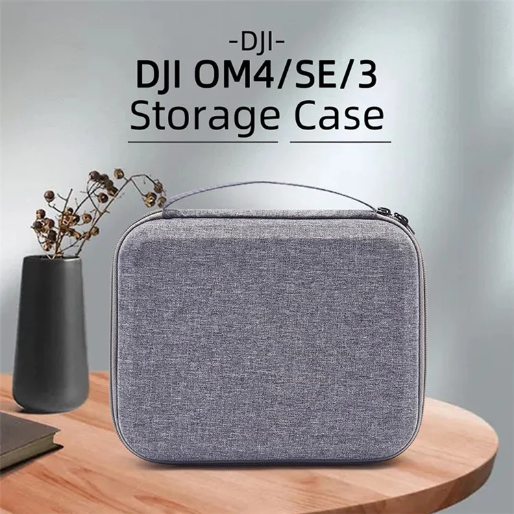 For DJI OM4/OM4 SE/OM3 Handheld Gimbal Phone Stabilizer Portable Storage Bag Carrying Case - Grey/Black Liner