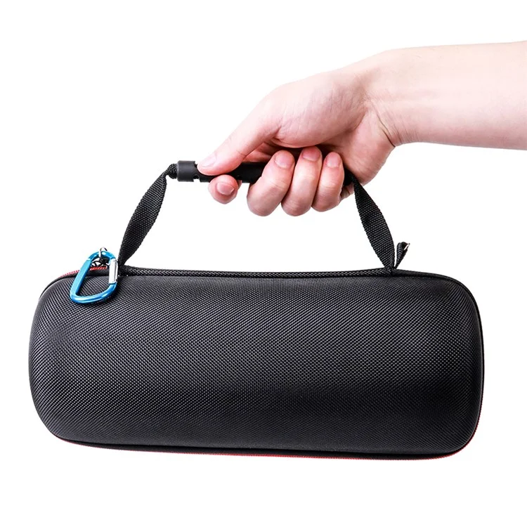Для JBL Pulse4 EVA Case Case Bluetooth-динамик Против Защитного Покрытия с Плечевым Ремнем и Карабинером - Черный / Серый