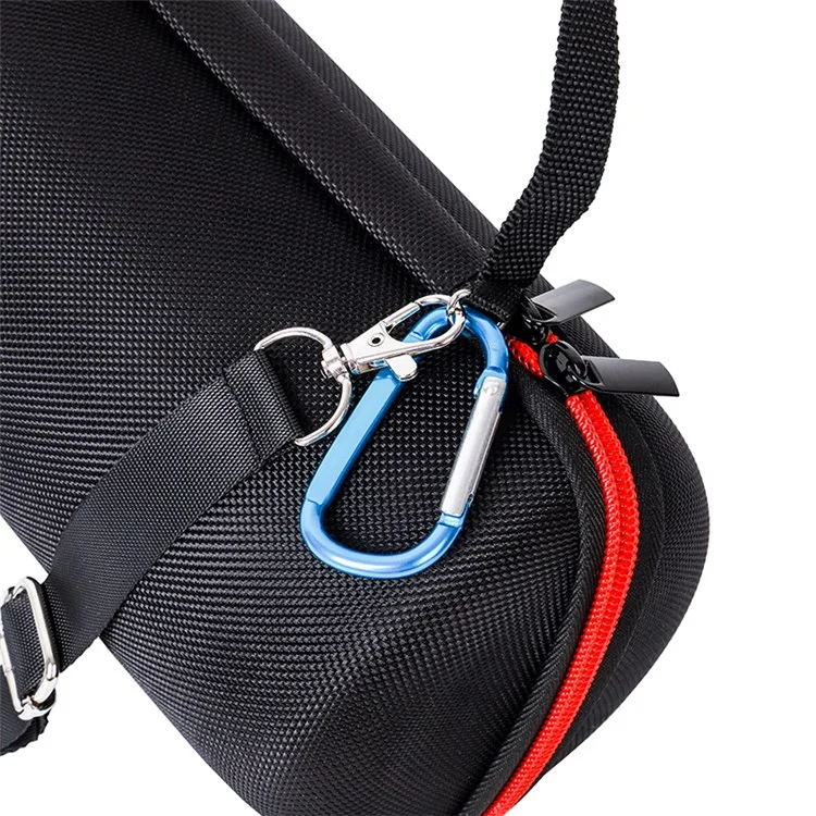 Для JBL Pulse4 EVA Case Case Bluetooth-динамик Против Защитного Покрытия с Плечевым Ремнем и Карабинером - Черный / Серый