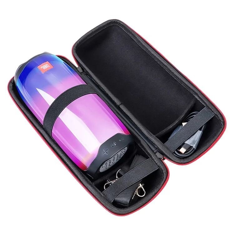Para JBL Pulse4 Bolsa de almacenamiento a prueba de golpes con correa para el hombro Bluetooth Speaker Funda de transporte - Cuadrícula negra