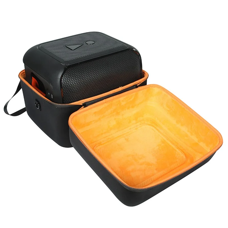 For JBL PartyBox Encore Essential Speaker Carrying Case Portable Storage Bag with Microphone Pouch - Black / Orange