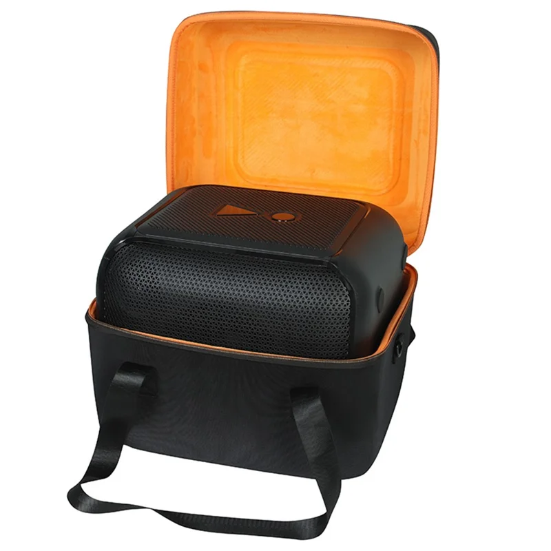 For JBL PartyBox Encore Essential Speaker Carrying Case Portable Storage Bag with Microphone Pouch - Black / Orange