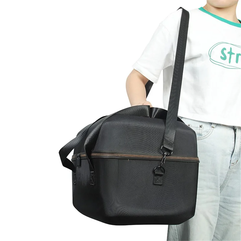 For JBL PartyBox Encore Essential Speaker Carrying Case Portable Storage Bag with Microphone Pouch - Black / Orange