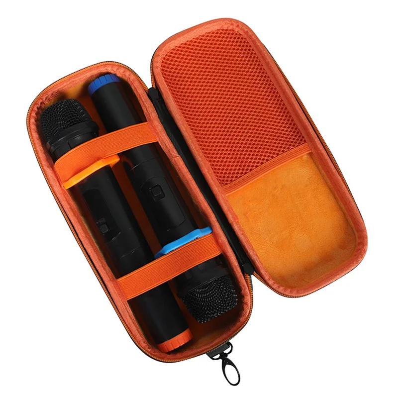 For JBL PartyBox Encore Essential Speaker Carrying Case Portable Storage Bag with Microphone Pouch - Black / Orange