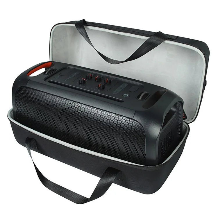 pour JBL PartyBox On-The-Go Sac de rangement dur et antichoc en EVA avec sac à microphone - Gris