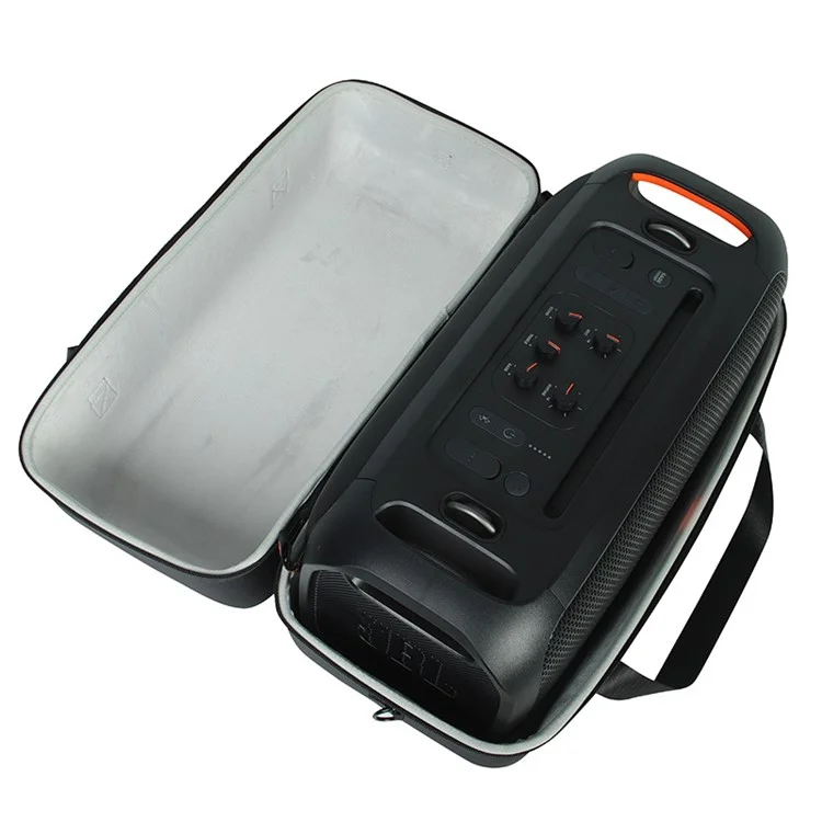 for JBL PartyBox On-The-Go Shockproof Hard EVA Storage Bag Carrying Box with Microphone Bag - Grey