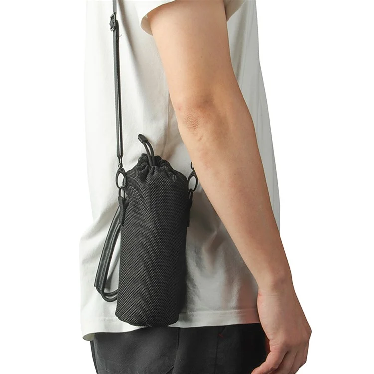For JBL Pulse4 / 3 Drawstring Design Mesh Carrying Pouch Bluetooth-compatible Speaker Protective Sleeve Crossbody Bag