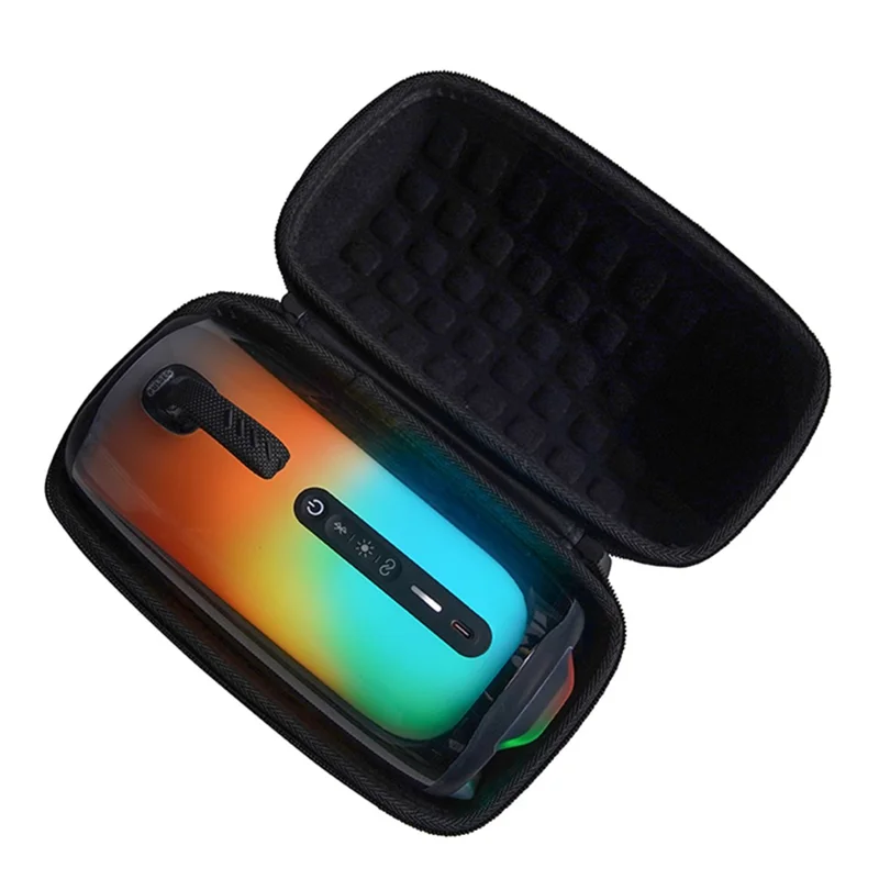 Hard EVA Shockproof Storage Box for JBL Pulse 5, Bluetooth-compatible Speaker Protective Cover Travel Carrying Bag - Black
